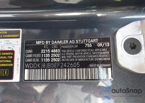 2014 Mercedes-Benz E 350 4Matic из США, поврежденный, VIN WDDKJ8JB5EF242605